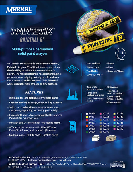 Sales Sheet -Paintstik Original B